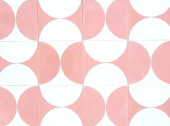 Hendaya EN STOCK - Carreaux de ciment véritable - Duo Sablier - Ocre - 20x20 -