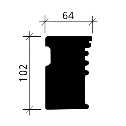 Encadrement d'arche 161511F flexible Moulure flexible Encadrement de porte Encadrement de fenêtre 2 m-Profhome