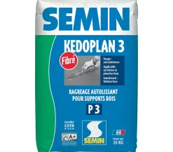 Semin Enduit de Ragréage Autolissant Kedoplan Fibré , Sol Intérieur, sac de 25 kg