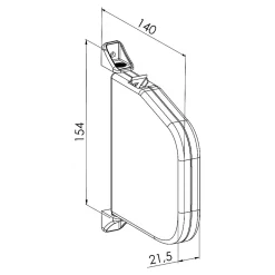 Slid’Up By Mantion Enrouleur de sangle arrondi pour volet roulant avec sangle de 5,5 m - gris anthracite