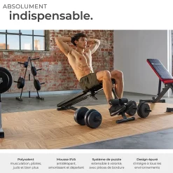 Ensemble de 24 Dalles Carrées Tapis de sol Sport 24 pièces avec 48 bordures imprimé bois-Tectake New