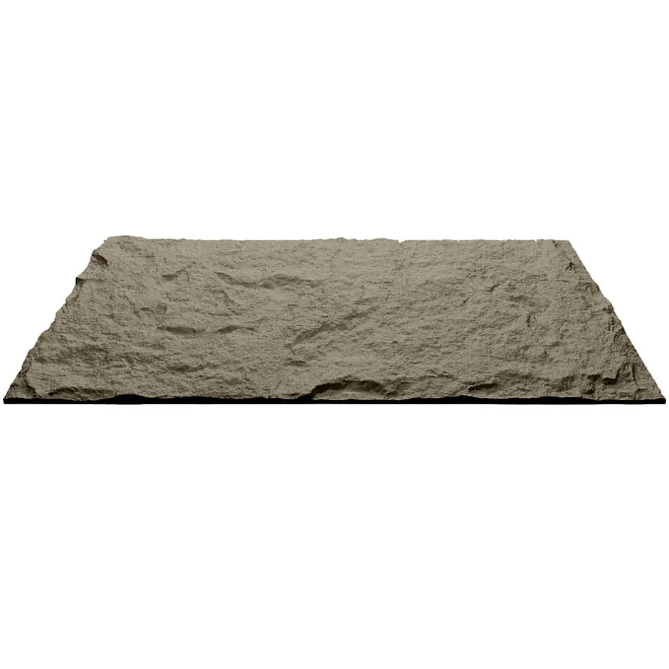 Divina Home Ensemble de 10 panneaux décoratifs effet pierre 3D, revêtement mural PU 7,2 m², 120x60x3 cm, gris ciment