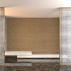 Ensemble de 10 panneaux décoratifs effet pierre 3D, revêtement mural PU 7,2 m², dimensions 120x60x3 cm, Tufo-Divina Home Best