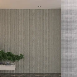 Divina Home Ensemble de 12 panneaux décoratifs effet pierre 3D grattée, revêtement mural PU 8,6 m² (120x60x2,5 cm), gris roche