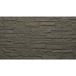 Ensemble de 12 panneaux décoratifs effet brique et pierre 3D, revêtement mural PU 8,6 m², 120x60x2,5 cm, gris ardoise-Divina Home