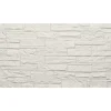 Divina Home Ensemble de 12 panneaux décoratifs effet brique et pierre 3D, revêtement mural PU 8,6 m² (120x60x2,5 cm), quartzite blanc