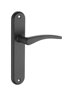 Thirard Ensemble de poignées pour porte intérieure Vesta sans trou, carré 7mm, entr'axes 165mm, noir -