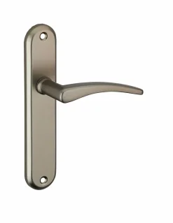 Thirard Ensemble de poignées pour porte intérieure Vesta sans trou, carré 7mm, entr'axes 165mm, noir -