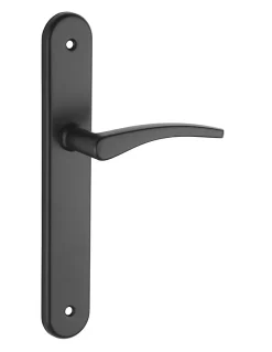 Thirard Ensemble de poignées pour porte intérieure Vesta sans trou, carré 7mm, entr'axes 195mm, noir -