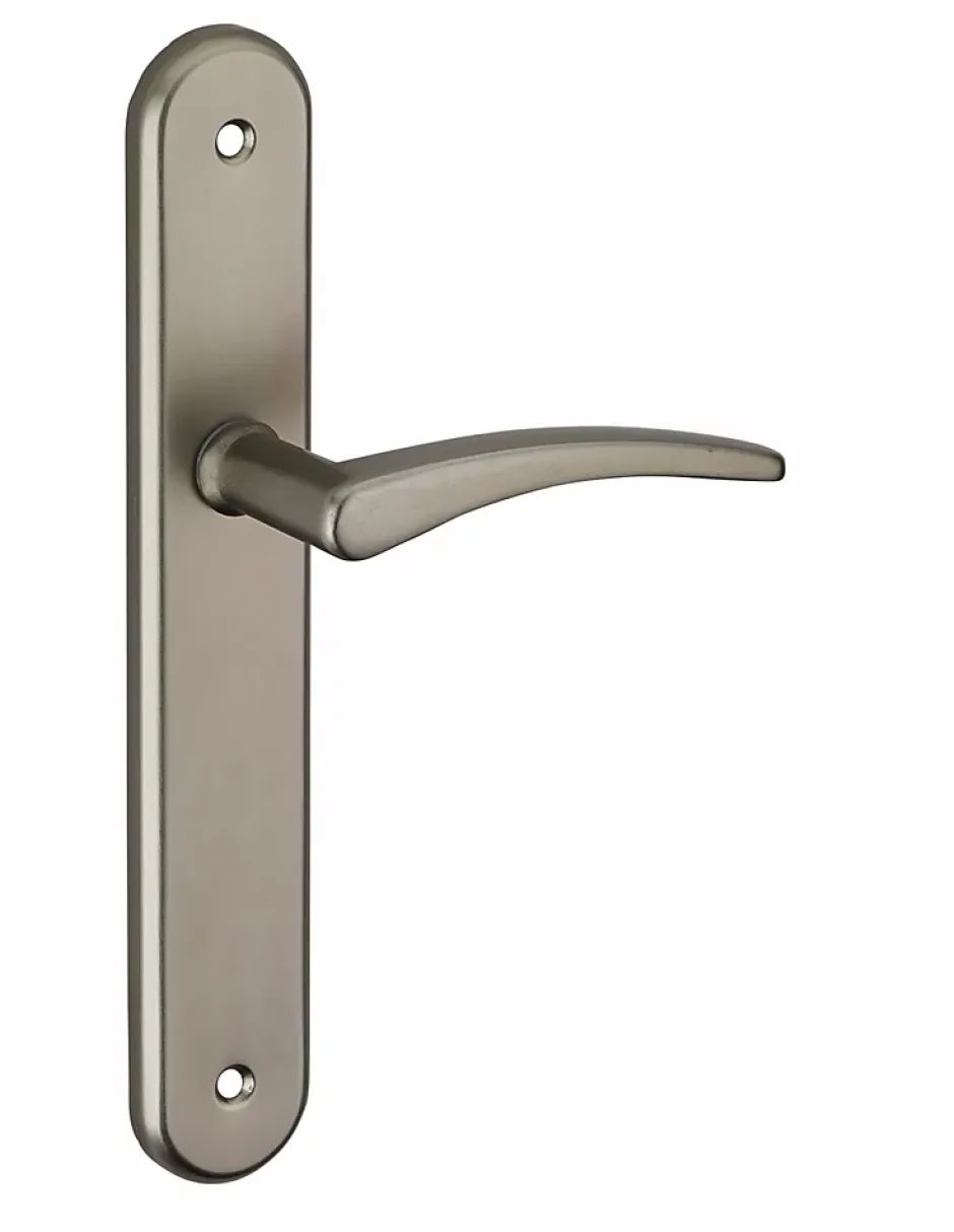 Thirard Ensemble de poignées pour porte intérieure Vesta sans trou, carré 7mm, entr'axes 195mm, noir -