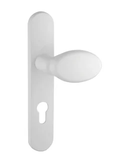 Thirard Ensemble de poignées pour porte d'entrée palière Sultane trou de cylindre, entr'axes 195mm, blanc -