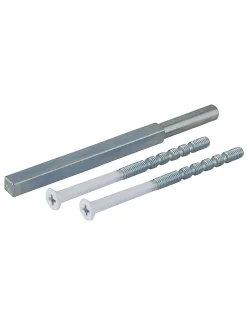 Thirard Ensemble de poignées pour porte d'entrée palière Sultane trou de cylindre, entr'axes 195mm, blanc -