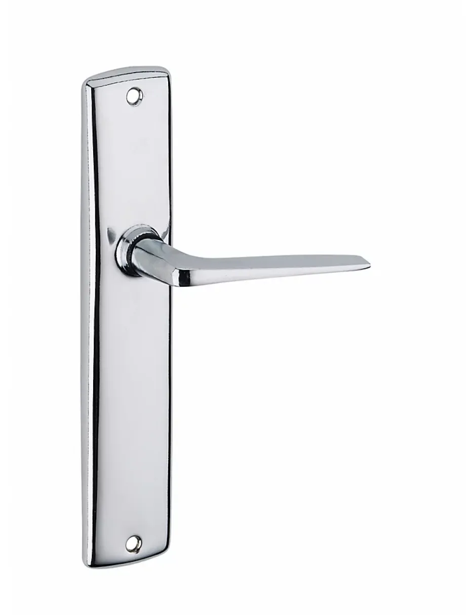 Ensemble de poignées pour porte intérieure Demeter sans trou, entr'axes 195mm, chromé --Thirard Best