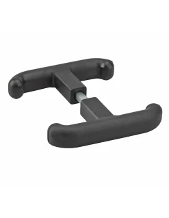 Ensemble de poignées pour porte de garage T, carré 7mm, noir --Thirard Discount