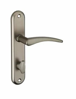 Ensemble de poignées pour salle de bain/toilette Vesta à condamnation, carré 7mm, entr'axes 165mm, noir --Thirard Clearance