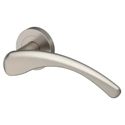 Ensemble poignée sur rosace rond à visser Ruis effet nickel satin gris Ø50mm-GoodHome Hot