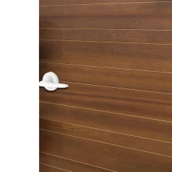 Ensemble poignée sur rosace rond à pousser Colan aluminium blanc Ø52mm-