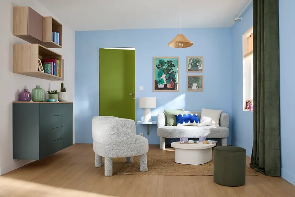 Ensemble poignée sur rosace rond à visser Minzh effet nickel satin gris Ø50mm-GoodHome Clearance