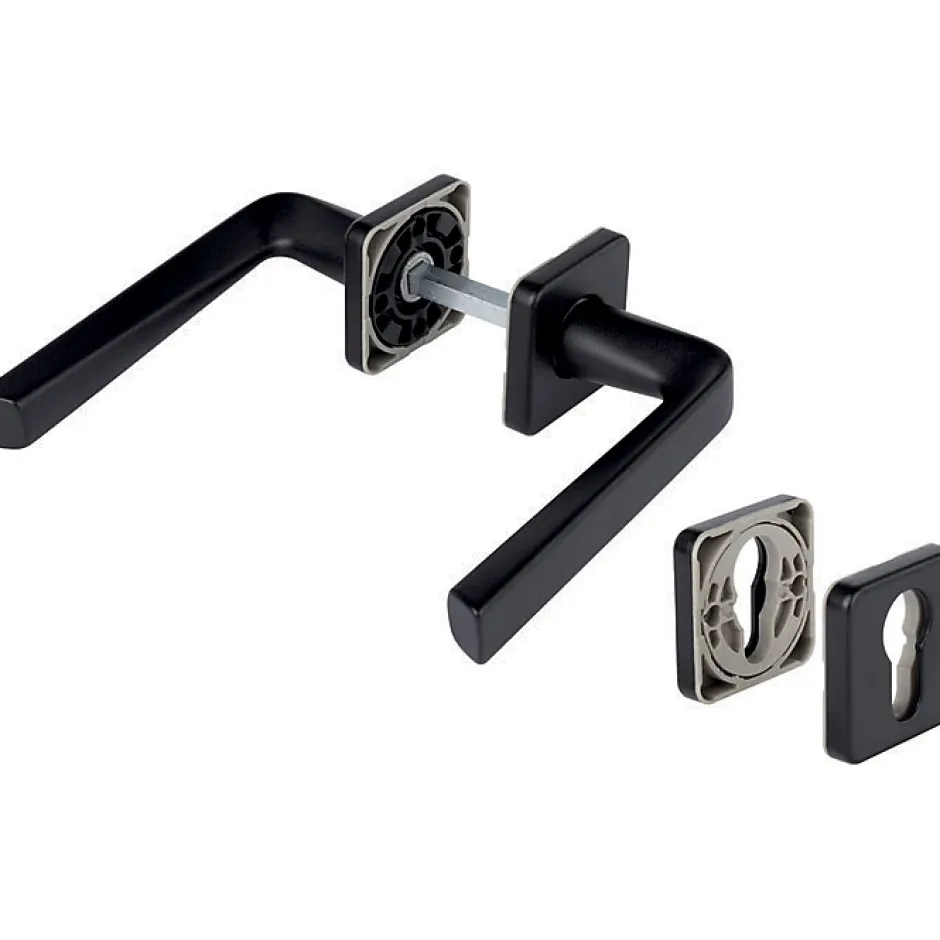 Vachette Ensemble sur rosace - Kaza - - Clé I - Noir