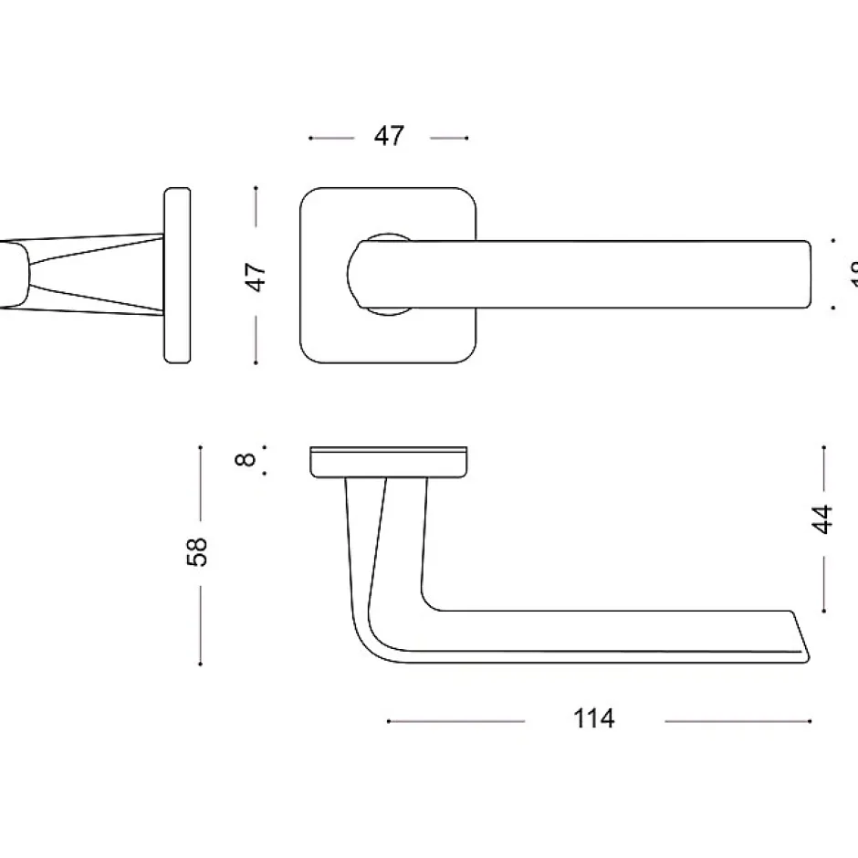 Vachette Ensemble sur rosace - Kaza - - Clé I - Noir