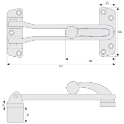 Entrebailleur de porte SPN110-22 nickelé mat-Abus Outlet
