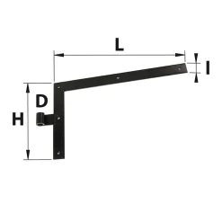 Equerre acier bout droit pour volet en bois acier noir Afbat-Afbat - Tb Industrie Sas Discount