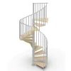 Escalier colimaçon 13 marches - Haut. à franchir 2.67 à 3.12m - Diam. 140cm - Struct. grise / marches naturel- Trémie ronde --Matisere Clearance