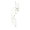 Escalier colimaçon métal 13 marches - Hauteur à franchir 2.47 à 3.05m - Diamètre 120cm - Structure blanche et marche blanche --Matisere