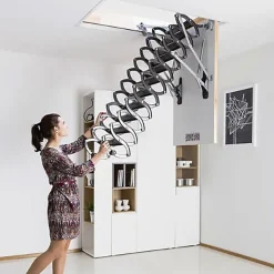 Escalier coupe feu 60min - Hauteur sous plafond 2.70m - Trémie 70x80cm - LSF7080/270-Matisere