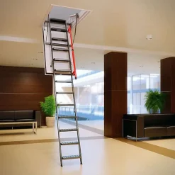 Escalier coupe feu 120min - Hauteur sous plafond 2.80m - Trémie 70x130cm - LMF70130-280-Matisere Online