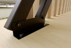 Alumin'home Escalier d'atelier droit Valencia 12 marches rampe en acier et marche en métal l.2.92 m