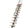 Matisere Escalier droit 11 marches - Hauteur à franchir 2.06 à 2.70m - Largeur 65cm - Structure grise et marche hêtre - NIZZA60/I/GH-11