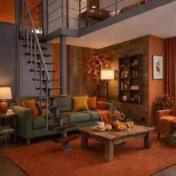 Escalier droit 11 marches - Hauteur à franchir 2.06 à 2.70m- Largeur 65cm - Structure grise et marche noyer - NIZZA60/I/SGMNO-11-Matisere Outlet