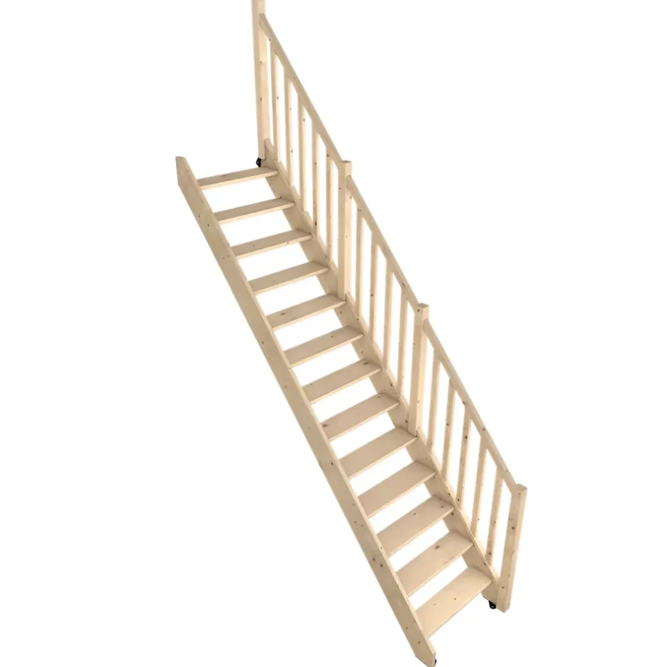 Fortia Escalier droit bois 13 marches Rapallo