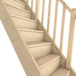 Escalier droit épicea coloris naturel 13 marches Rapallo-Fortia Hot