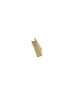 Escalier Droit Sapin Moreno 285 Cm Kit Recoupable Avec Rampe Avec Contremarches H Sol Sol 285 Cm-Woodup Online