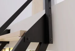 Alumin'home Escalier droit Valencia noir en hêtre 12 marches