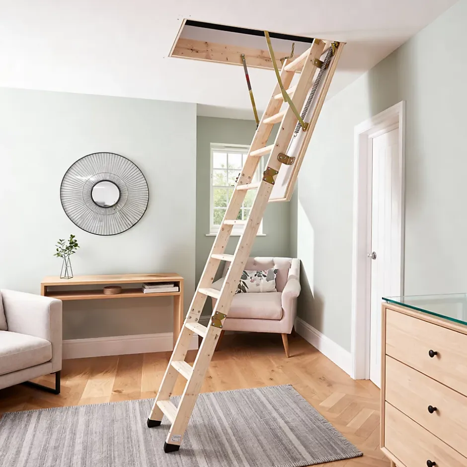 Escalier escamotable (échelle 3 plans 12 marches 120x60)- Clearance