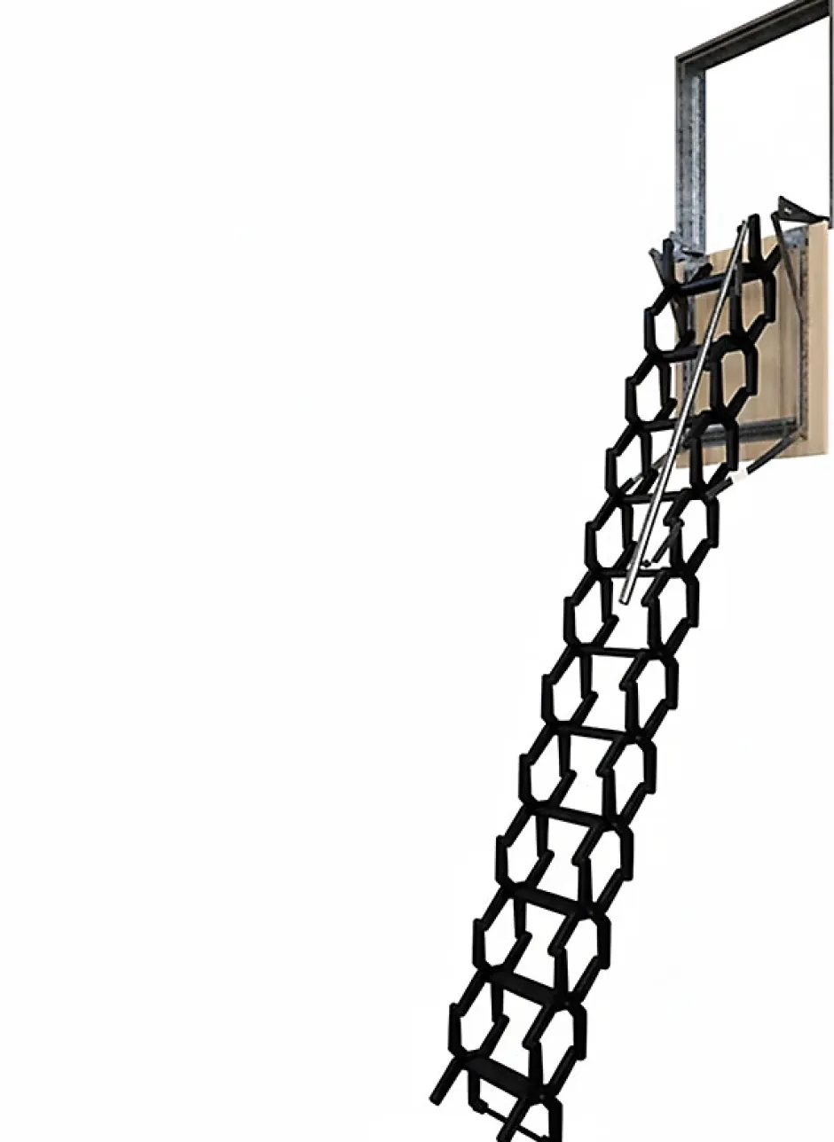 Escalier escamotable mural en métal - Trémie de 70x120cm - Hauteur de 2.25 à 3.25m - ADJM/70/120-Matisere Hot