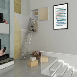 Escalier escamotable mural électrique - Trappe : 80x100cm - Hauteur sol à sol 2,70 à 3,05m - FGM/80/100-Matisere Discount