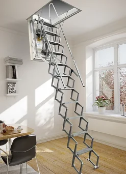 Escalier Grenier Electrique - Trappe 70x100cm - Hauteur 2.76 à 3.05m - ACI-THE300G/100X70-Matisere Discount