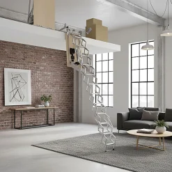 Matisere Escalier électrique avec trappe de 80X100cm - Main courante à gauche - Hauteur sol à sol max. 2,69m - FGM/80/100/269-MCG