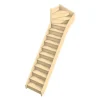 Escalier Quart Tournant Bavat Hetre 280 Cm Kit Recoupable Haut à Gauche Avec Contremarches H Sol Sol 280 Cm-Woodup Best