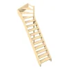 Escalier Quart Tournant Bavat Hetre 280 Cm Kit Recoupable Haut à Droite Sans Contremarche H Sol Sol 280 Cm-Woodup Outlet