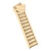 Escalier Quart Tournant Bavat Hetre 280 Cm Kit Recoupable Haut à Droite Avec Contremarches H Sol Sol 280 Cm-Woodup Best