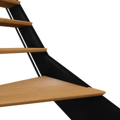 Escalier quart tournant droit chêne et aluminium noir Gagliano-Fortia Online