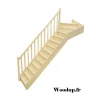 Escalier Quart Tournant Neronne Kit Recoupable Haut à Gauche Avec Contremarches H Sol Sol 280 Cm-Woodup