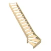 Woodup Escalier Quart Tournant Sela 288 Cm Kit Recoupable Bas à Gauche Sapin Sans Contremarches H Sol Sol 288 Cm