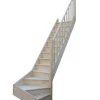 Escalier Quart Tournant Sapin Massif Brosses 280 Cm Bas à Droite Avec Contremarches H Sol Sol 280 Cm-Woodup Discount