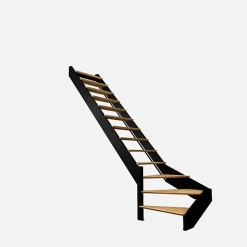 Kordo Escalier quart-tournant gauche noir à LED intégrées, Spectra